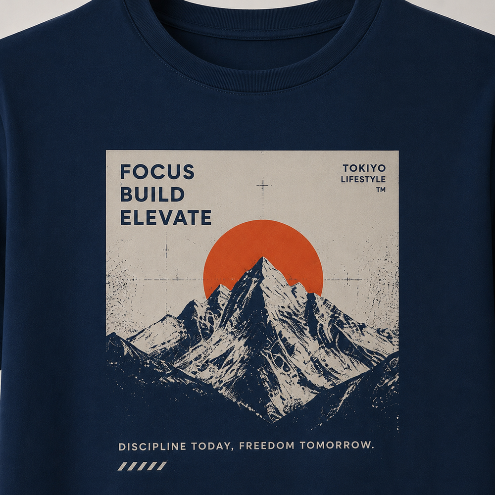 Tokiyo Lifestyle Regular T-Shirt - TRTM006 - Airforce - Image 3