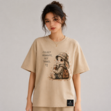 Tokiyo Lifestyle Women Oversized T-Shirt - TOVWO001 - Beige - Image 1