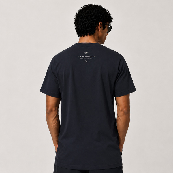 Tokiyo Lifestyle Regular T-Shirt - TRTM010 - Black - Image 2