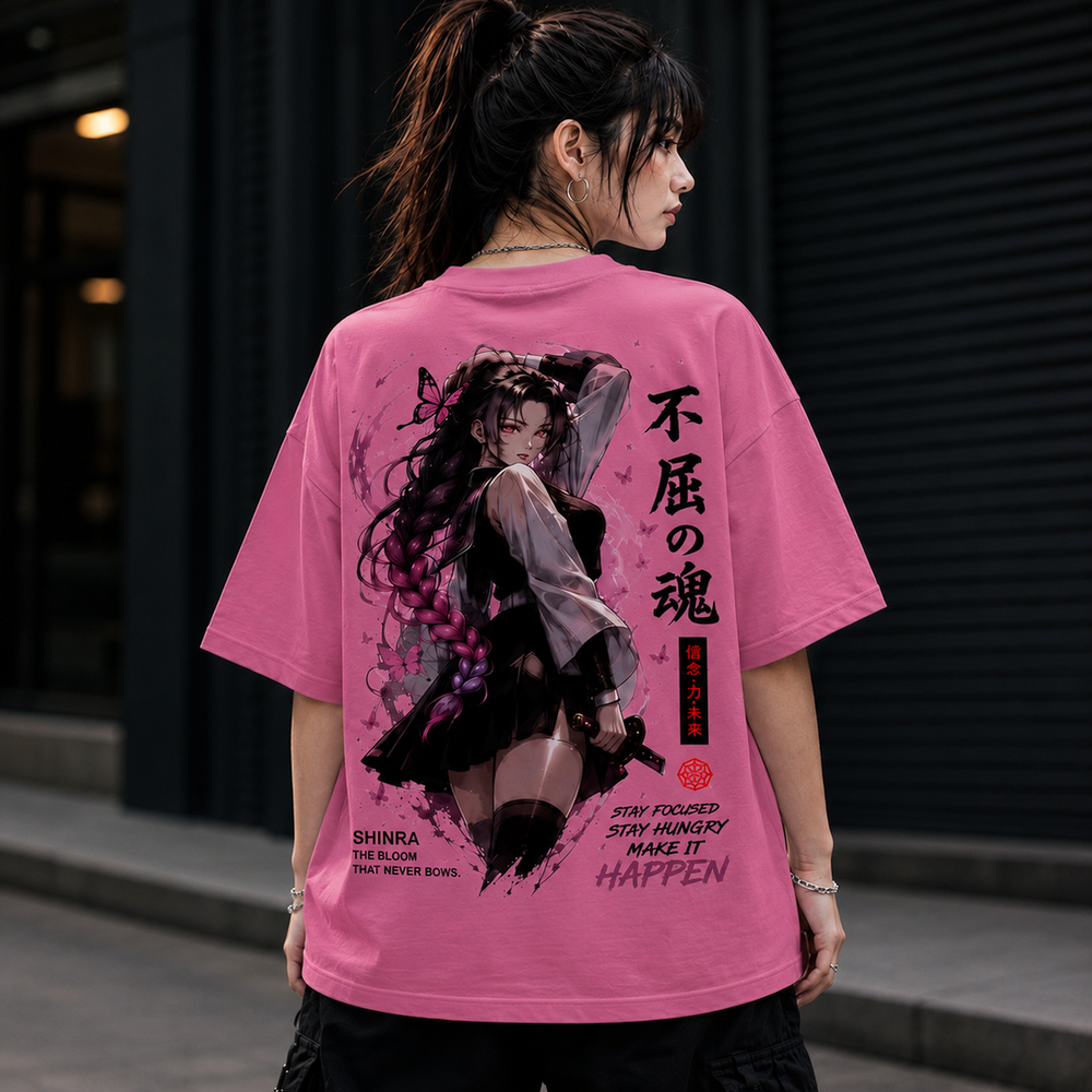 Tokiyo Lifestyle Women Oversized T-Shirt - TOVWO003 - Onion-Pink - Image 2