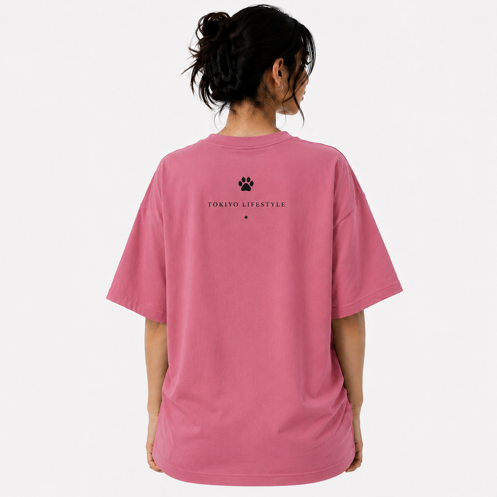 Tokiyo Lifestyle Women Oversized T-Shirt - TOVWO007 - Onion-Pink - Image 2