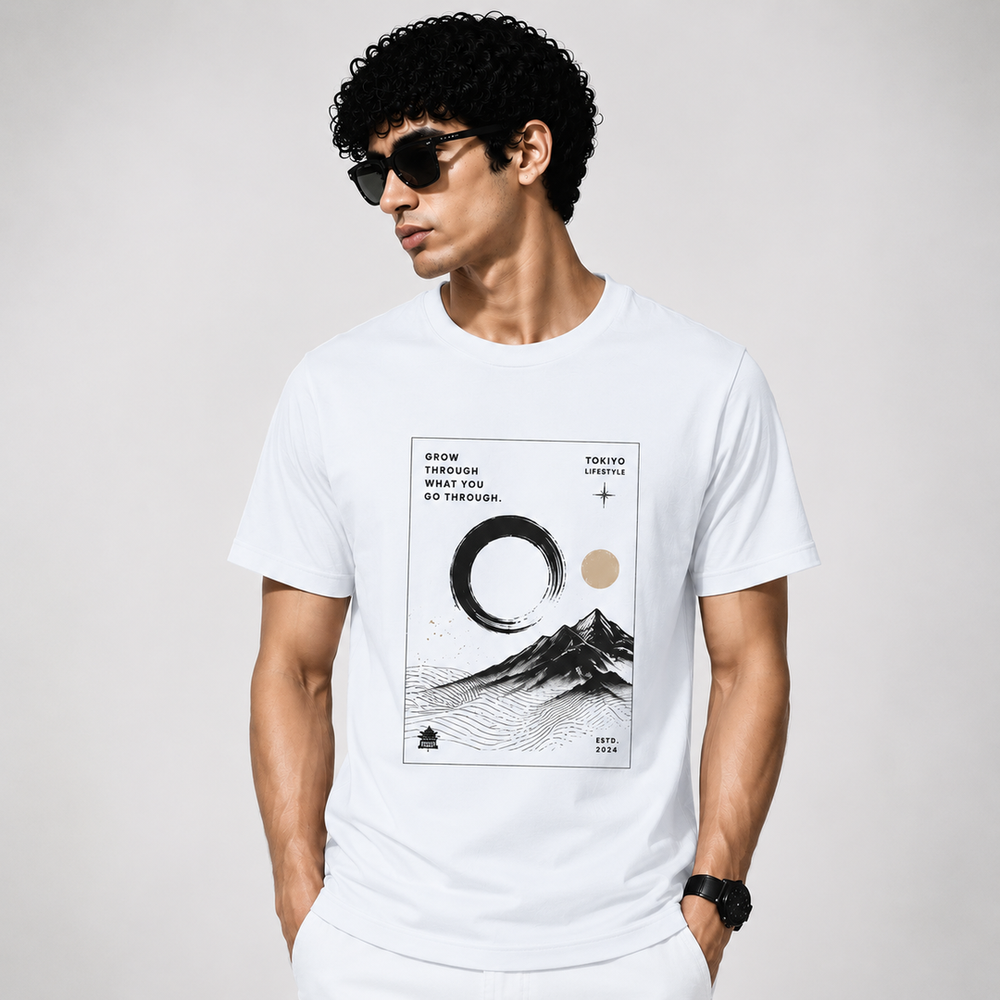 Tokiyo Lifestyle Regular T-Shirt - TRTM004 - White - Image 1