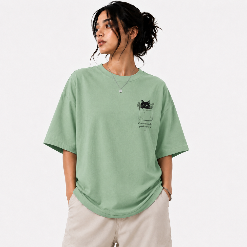 Tokiyo Lifestyle Women Oversized T-Shirt - TOVWO007 - Pista - Image 1