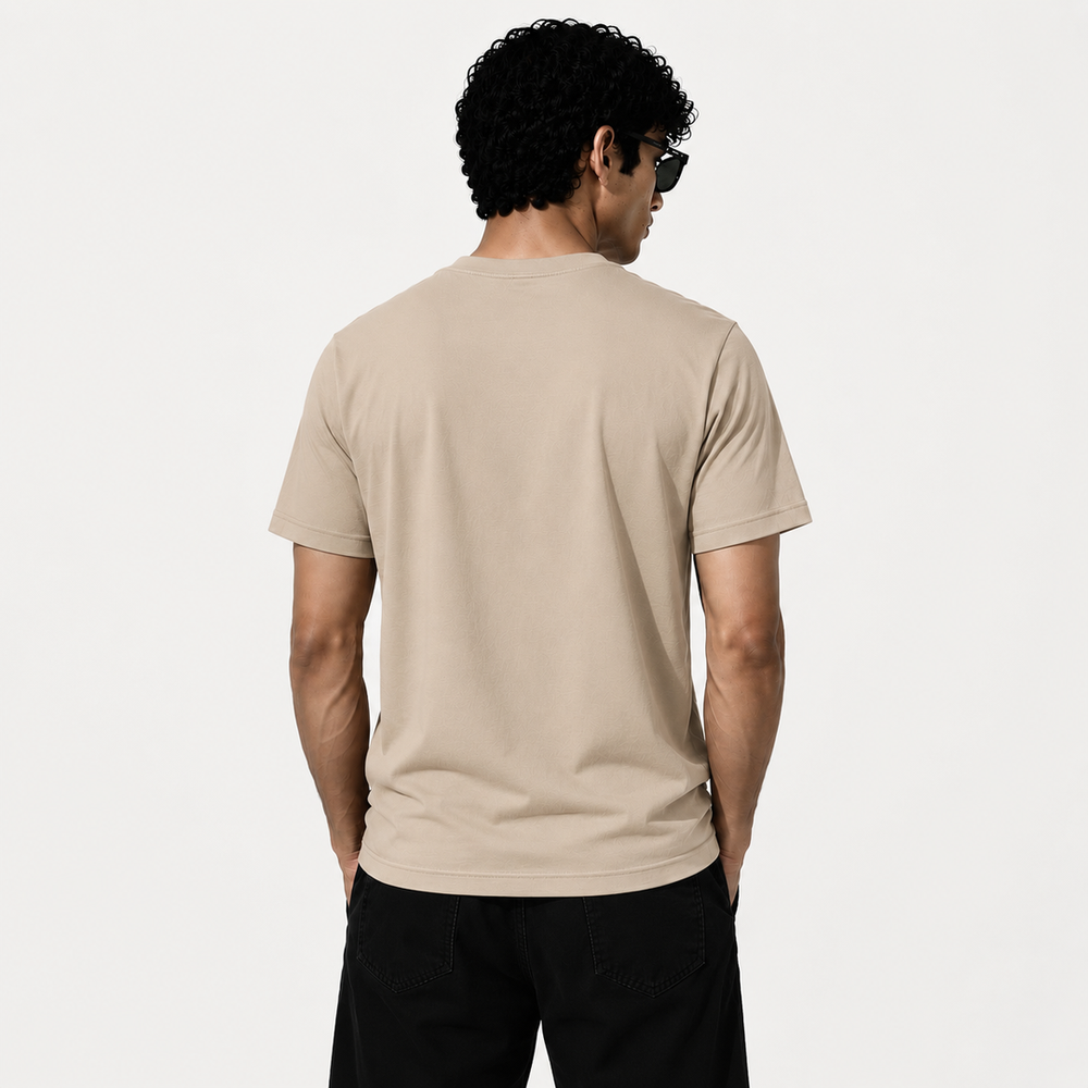 Tokiyo Lifestyle Regular T-Shirt - TRTM004 - Beige - Image 2