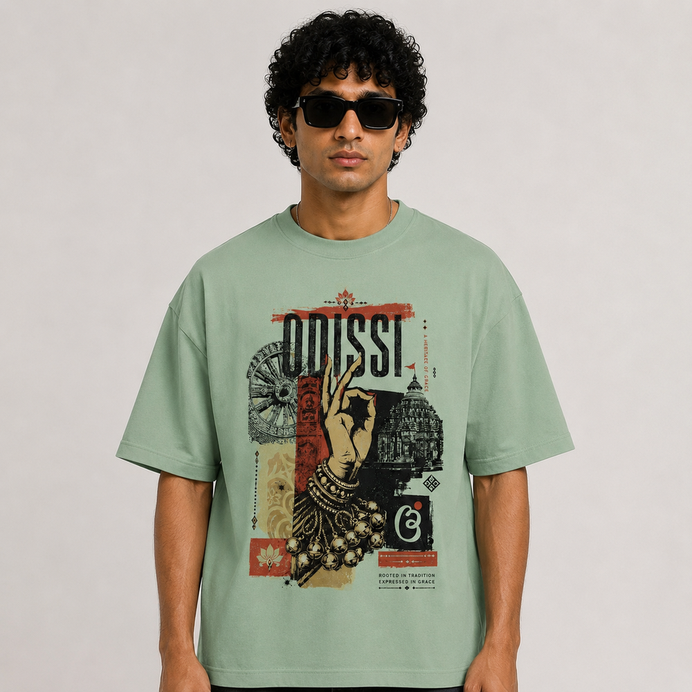 Tokiyo Lifestyle Oversized T-Shirt - TOTM003 - Pista - Image 1