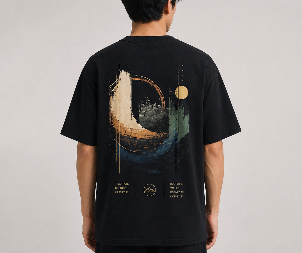 Tokiyo Lifestyle Oversized T-Shirt - TOTM010 - Black - Image 2