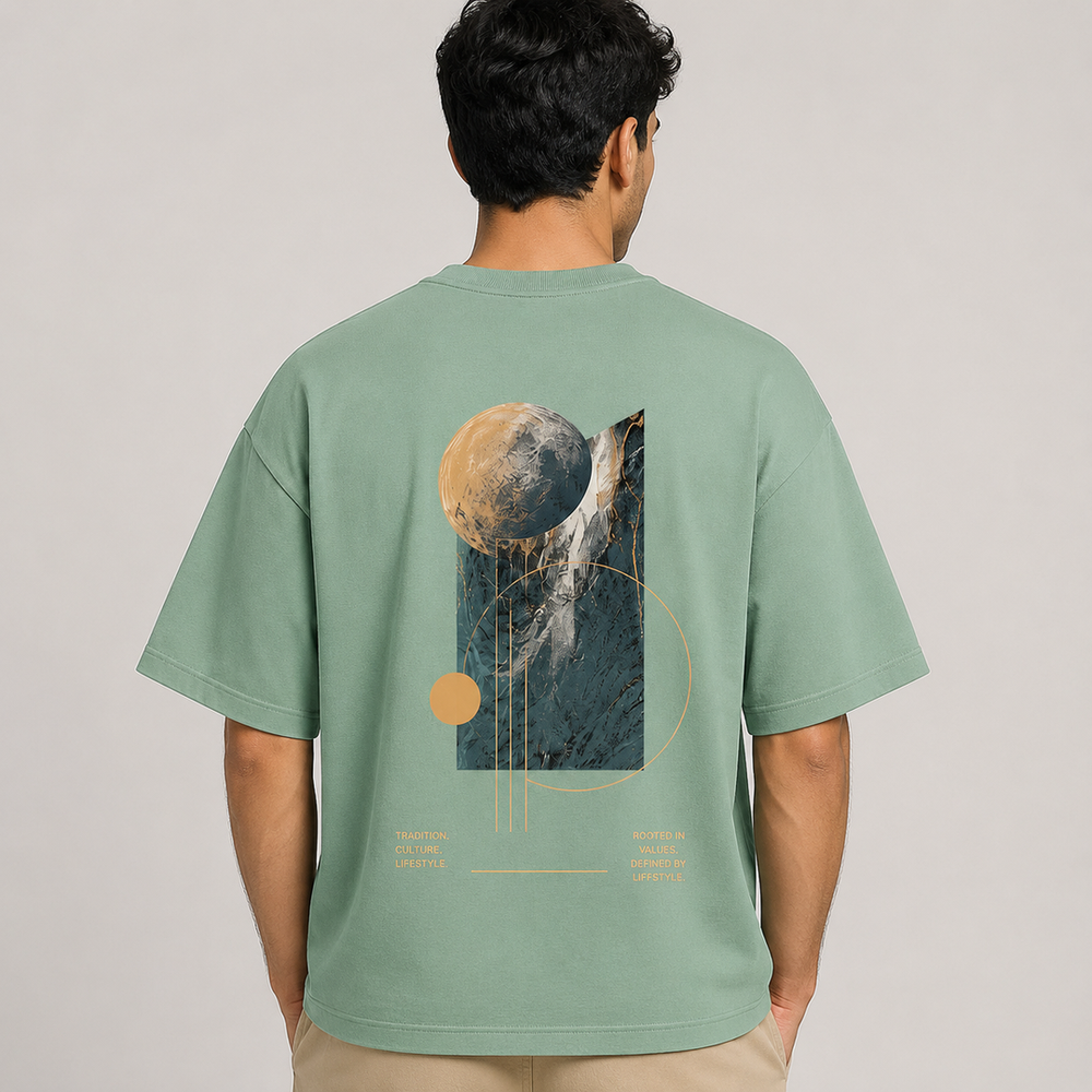 Tokiyo Lifestyle Oversized T-Shirt - TOTM006 - Pista - Image 2
