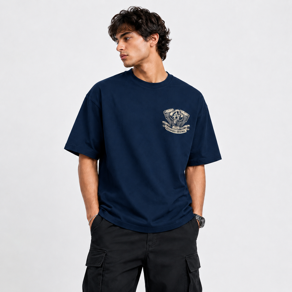 Tokiyo Lifestyle Oversized T-Shirt - TOTM022 - Airforce
