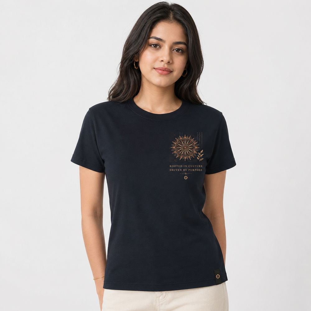 Tokiyo Lifestyle Women Regular T-Shirt - TRTWO006 - Black - Image 1