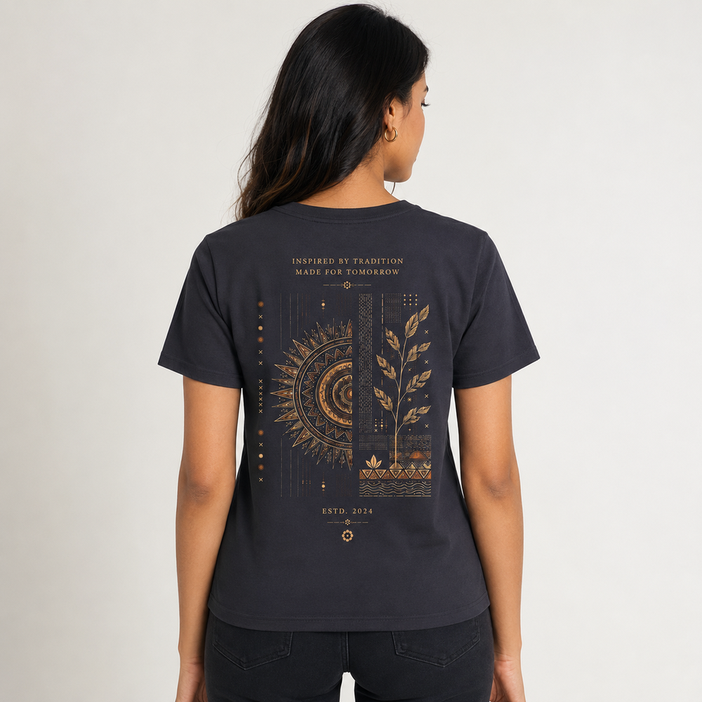 Tokiyo Lifestyle Women Regular T-Shirt - TRTWO006 - D. Grey - Image 2