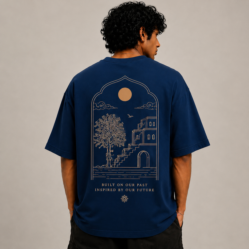 Tokiyo Lifestyle Oversized T-Shirt - TOTM002 - Airforce - Image 2