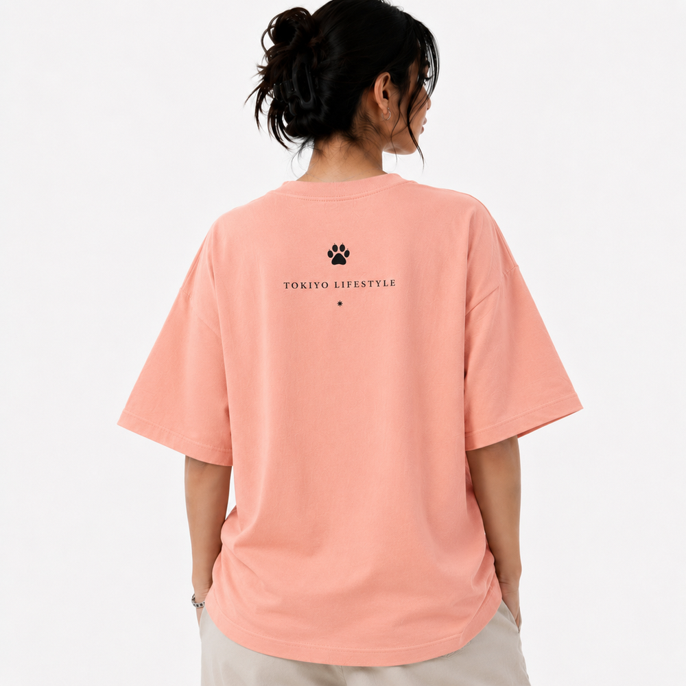 Tokiyo Lifestyle Women Oversized T-Shirt - TOVWO007 - Peach - Image 2