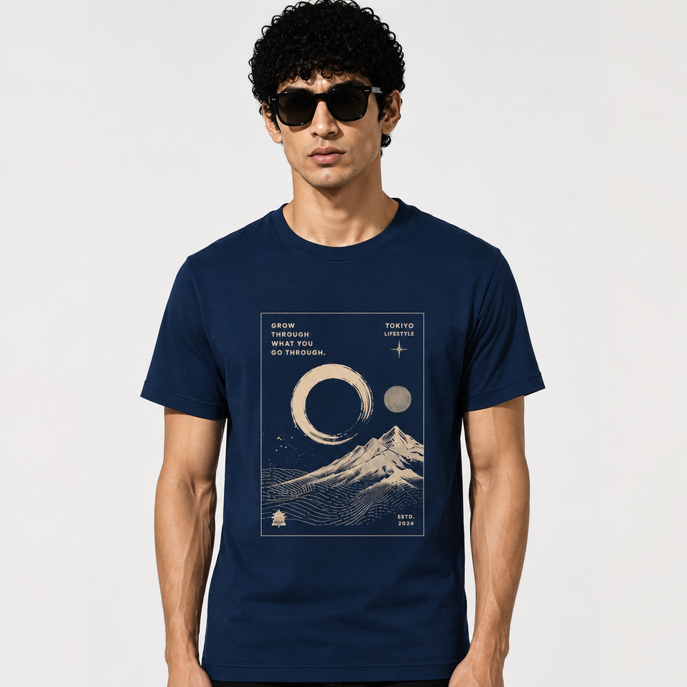 Tokiyo Lifestyle Regular T-Shirt - TRTM004 - Airforce - Image 1