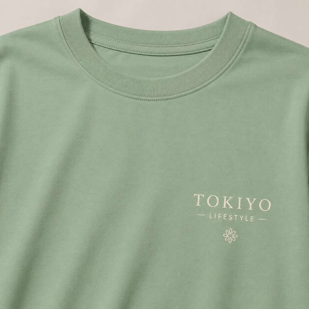 Tokiyo Lifestyle Oversized T-Shirt - TOTM002 - Pista - Image 3