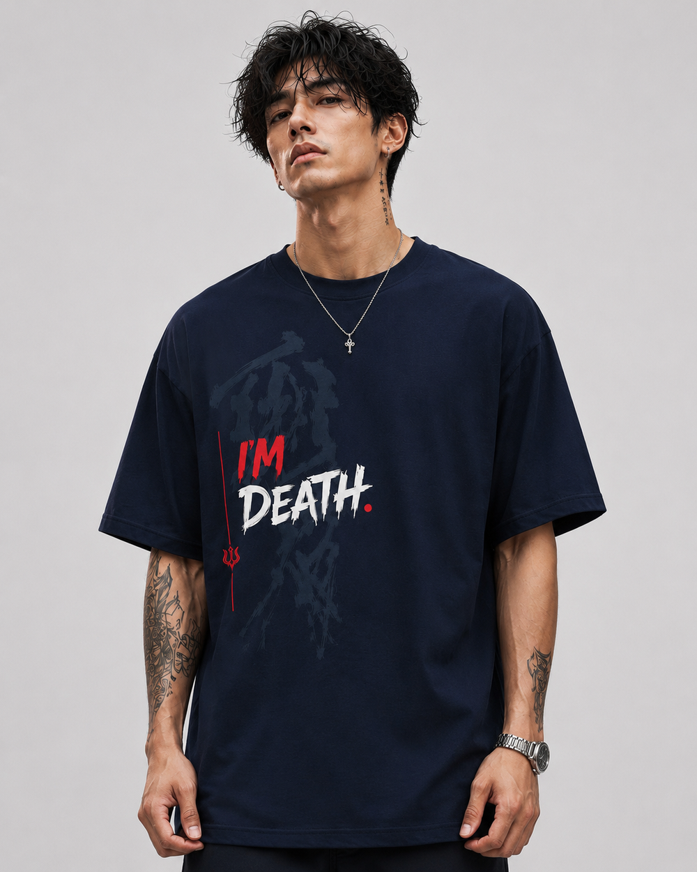 Tokiyo Lifestyle Oversized T-Shirt - TOTM001 - Airforce - Image 1