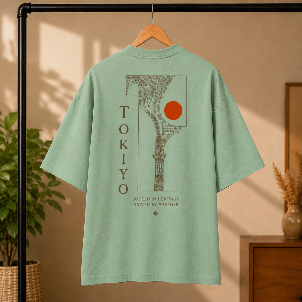 Tokiyo Lifestyle Oversized T-Shirt - TOTM021 - Pista