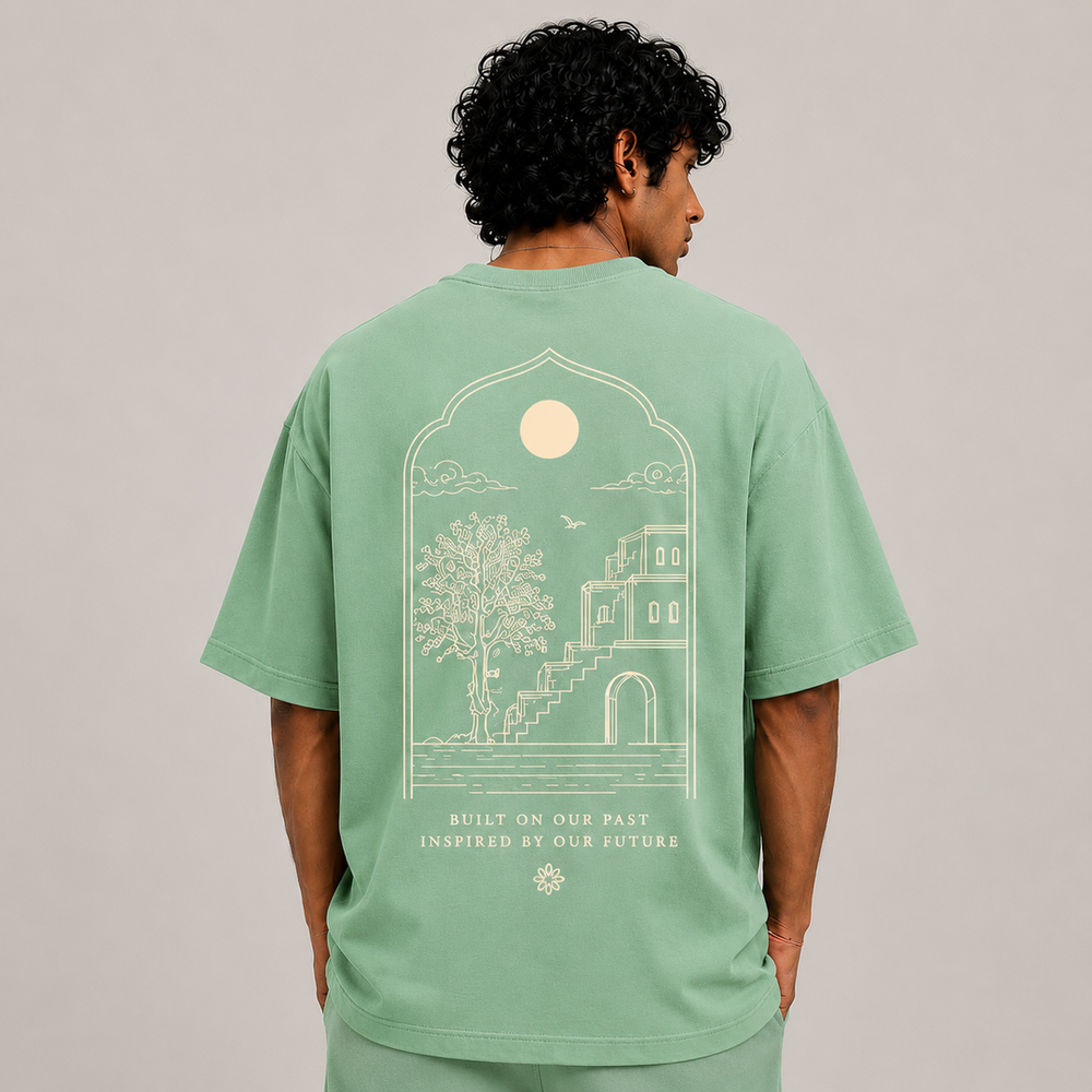 Tokiyo Lifestyle Oversized T-Shirt - TOTM002 - Pista - Image 2