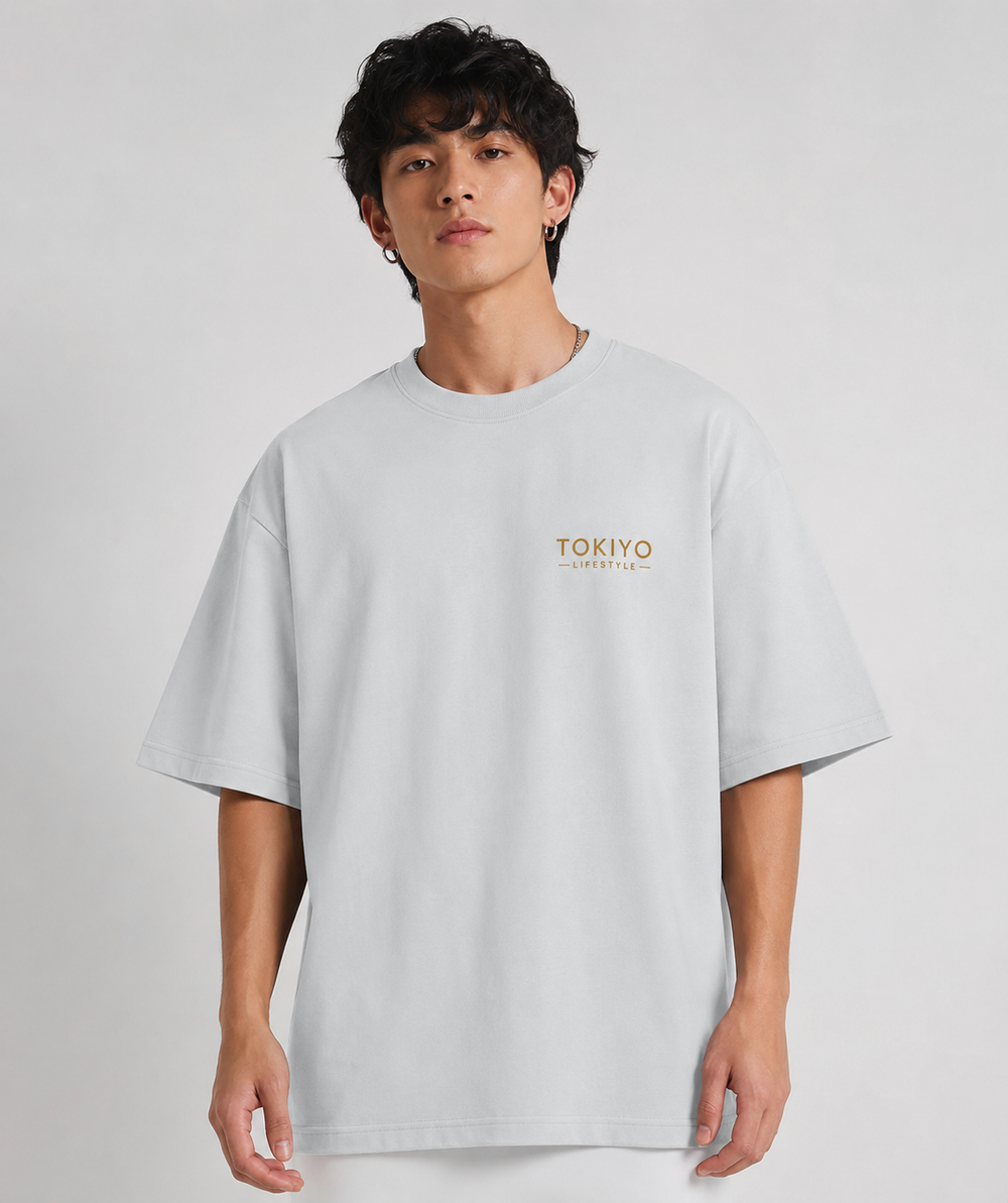 Tokiyo Lifestyle Oversized T-Shirt - TOTM010 - White - Image 1