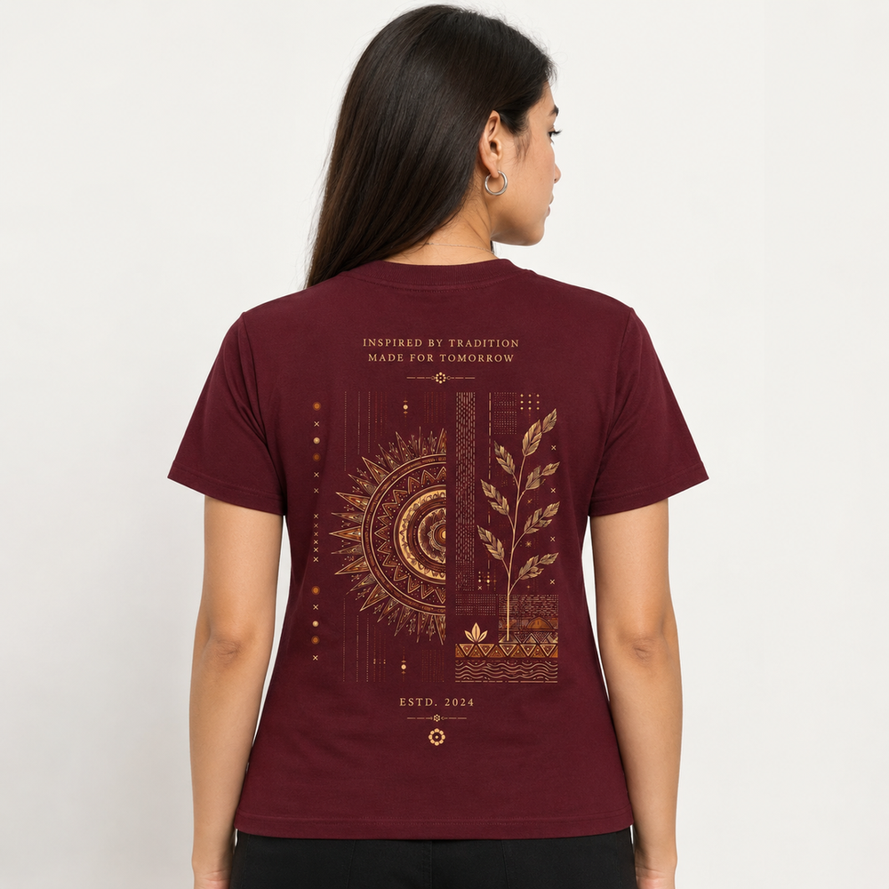 Tokiyo Lifestyle Women Regular T-Shirt - TRTWO006 - Wine - Image 2