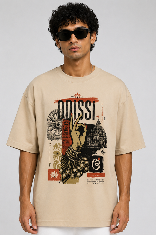 Tokiyo Lifestyle Oversized T-Shirt - TOTM003 - Beige - Image 1
