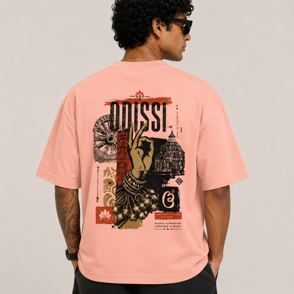Tokiyo Lifestyle Oversized T-Shirt - TOTM003 - Peach - Image 2