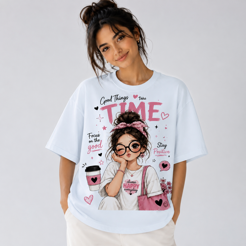 Tokiyo Lifestyle Women Oversized T-Shirt - TOVWO005 - White - Image 1