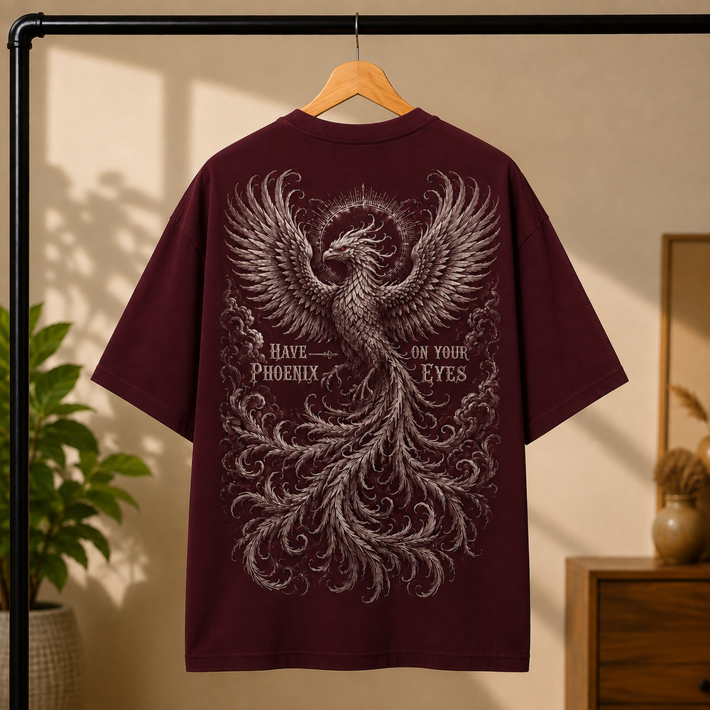 Tokiyo Lifestyle Oversized T-Shirt - TOTM032 - Wine