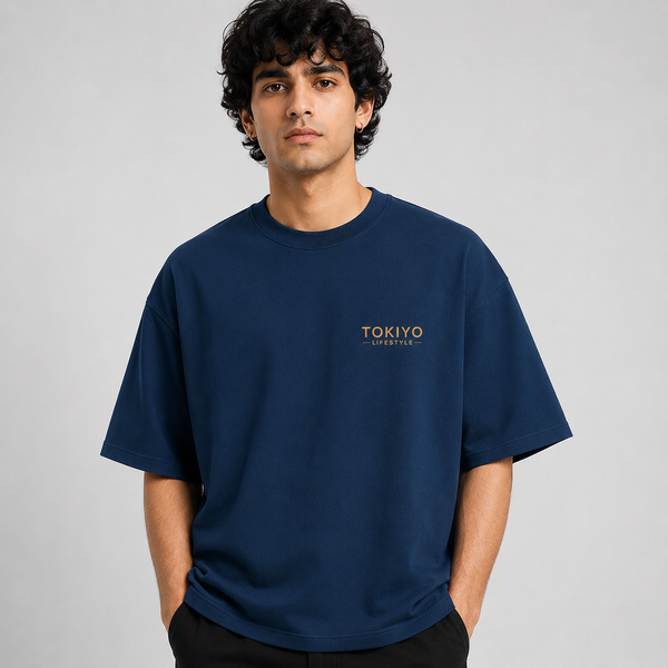 Tokiyo Lifestyle Oversized T-Shirt - TOTM006 - Airforce - Image 1