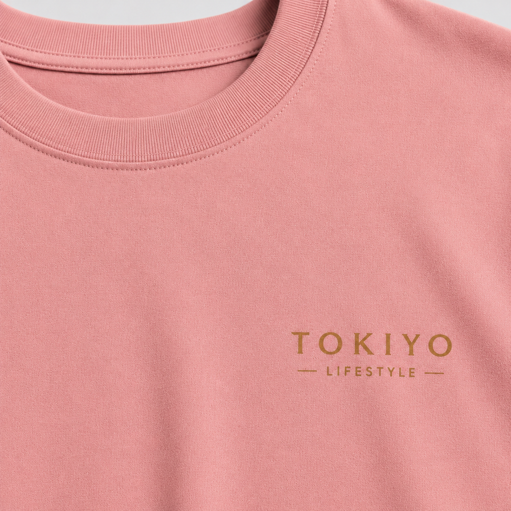 Tokiyo Lifestyle Oversized T-Shirt - TOTM008 - Peach - Image 3