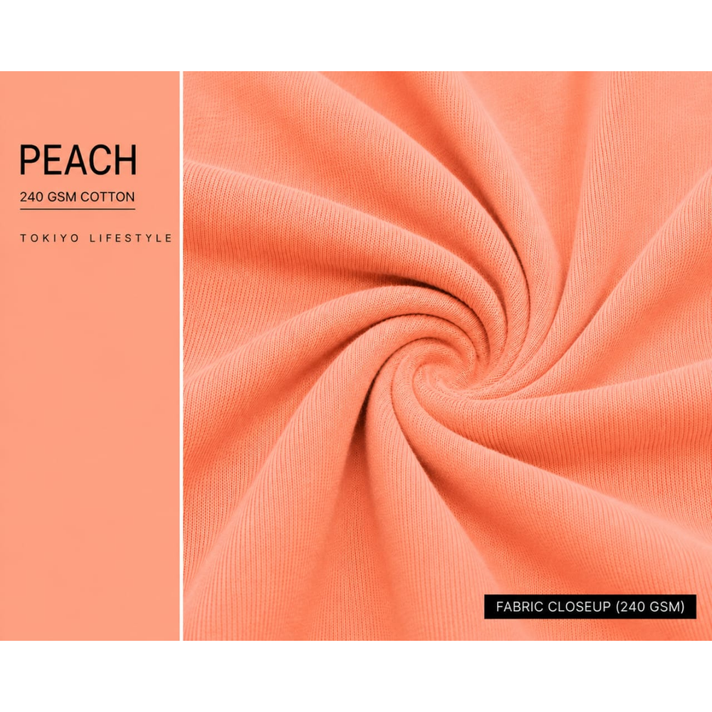 Tokiyo Lifestyle Oversized T-Shirt - TOTM016 - Peach