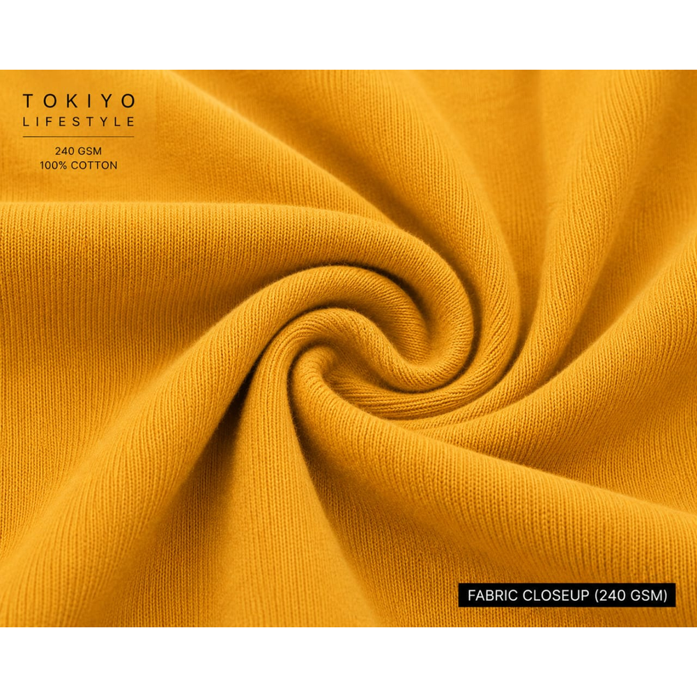 Tokiyo Lifestyle Oversized T-Shirt - TOTM017 - Mustard
