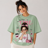 Tokiyo Lifestyle Women Oversized T-Shirt - TOVWO005 - Pista - Image 1