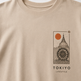 Tokiyo Lifestyle Women Oversized T-Shirt - TOVWO012 - Beige - Image 3