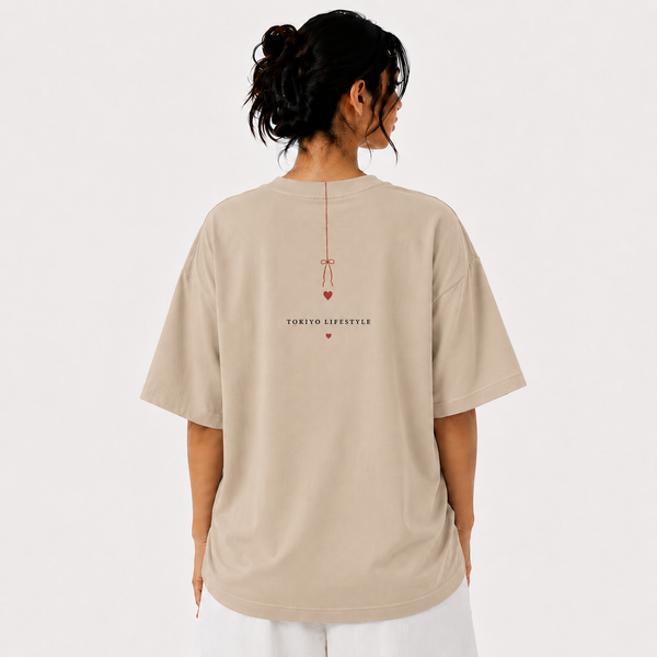 Tokiyo Lifestyle Women Oversized T-Shirt - TOVWO018 - Beige - Image 2