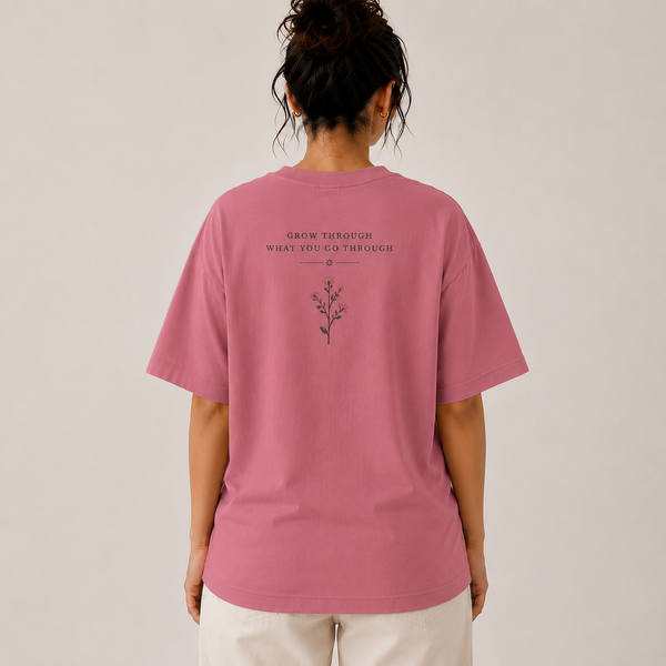 Tokiyo Lifestyle Women Oversized T-Shirt - TOVWO008 - Onion-Pink - Image 2