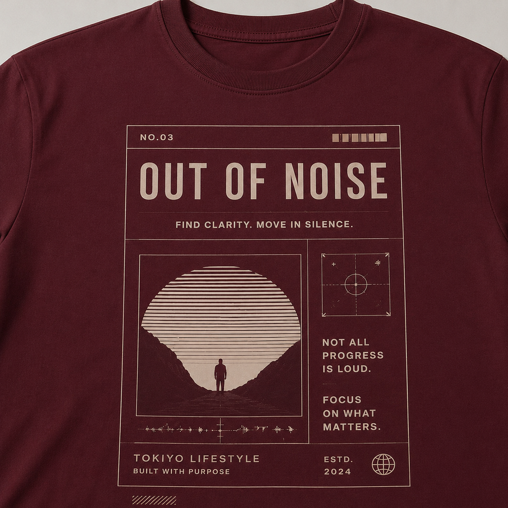Tokiyo Lifestyle Regular T-Shirt - TRTM009 - Wine - Image 3
