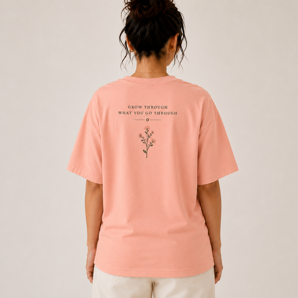 Tokiyo Lifestyle Women Oversized T-Shirt - TOVWO008 - Peach - Image 2