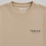 Tokiyo Lifestyle Oversized T-Shirt - TOTM006 - Beige - Image 3