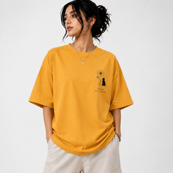 Tokiyo Lifestyle Women Oversized T-Shirt - TOVWO010 - Mustard - Image 1