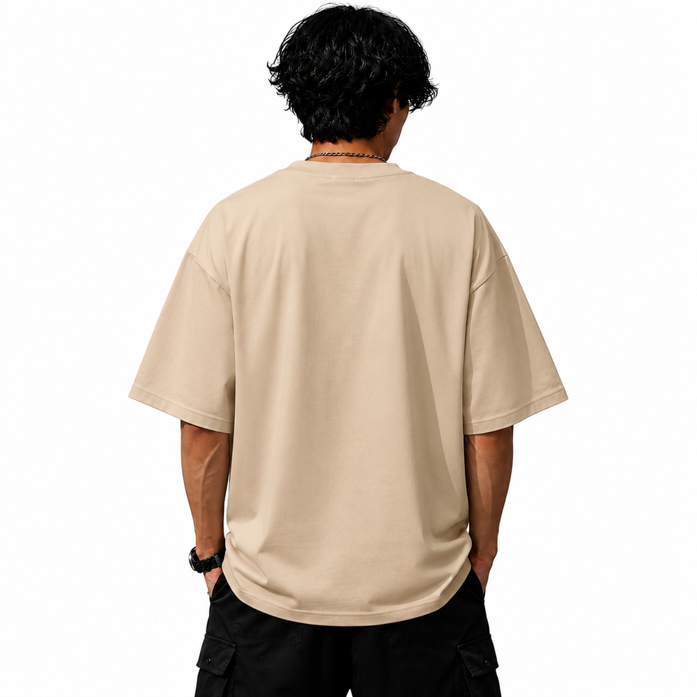 Tokiyo Lifestyle Oversized T-Shirt - TOTM017 - Beige