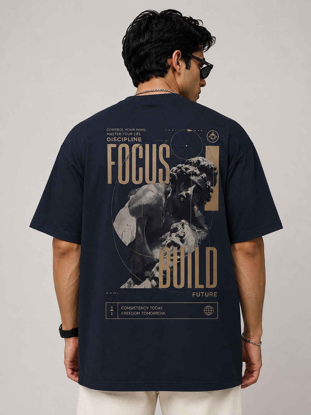 Tokiyo Lifestyle Oversized T-Shirt - TOTM011 - Airforce - Image 2