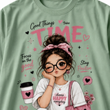 Tokiyo Lifestyle Women Oversized T-Shirt - TOVWO005 - Pista - Image 3