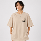 Tokiyo Lifestyle Women Oversized T-Shirt - TOVWO013 - Beige - Image 1