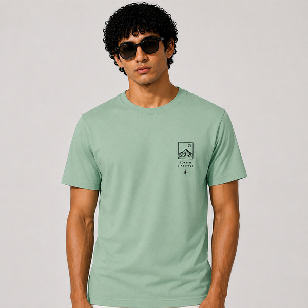 Tokiyo Lifestyle Regular T-Shirt - TRTM002 - Pista - Image 1