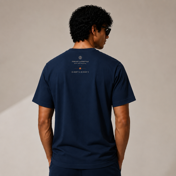 Tokiyo Lifestyle Regular T-Shirt - TRTM001 - Airforce - Image 2