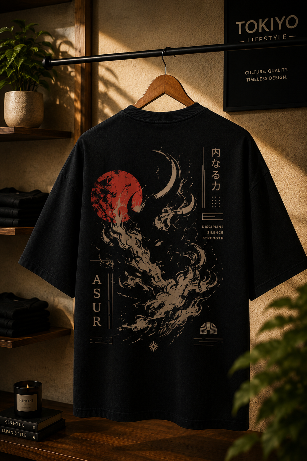 Tokiyo Lifestyle Oversized T-Shirt - TOTM028 - Black