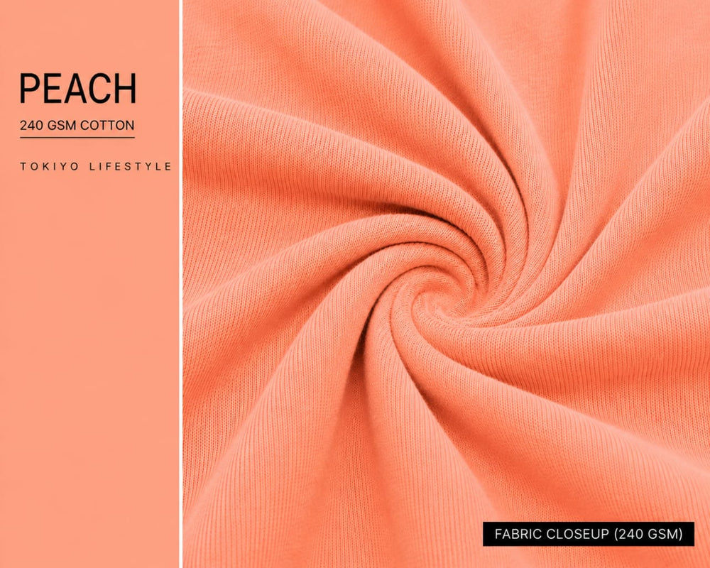Tokiyo Lifestyle Oversized T-Shirt - TOTM038 - Peach