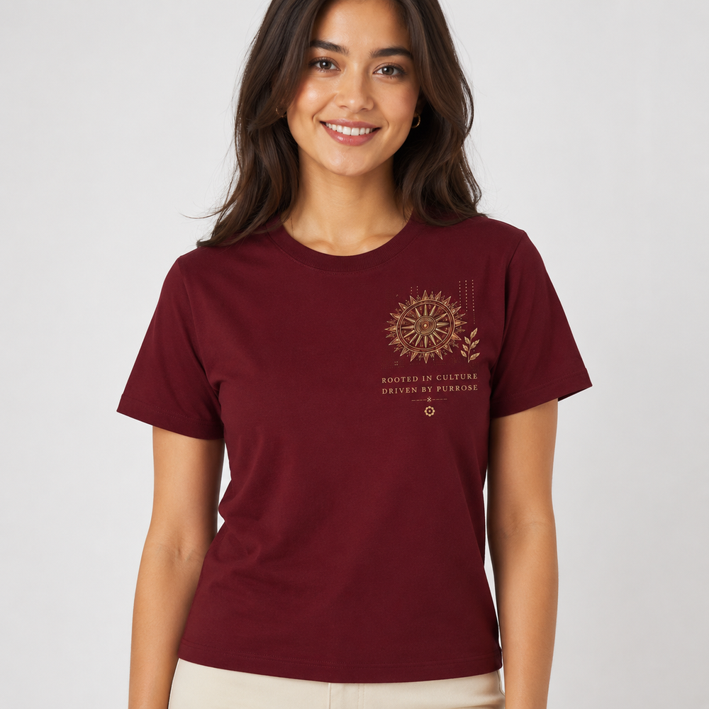 Tokiyo Lifestyle Women Regular T-Shirt - TRTWO006 - Wine - Image 1