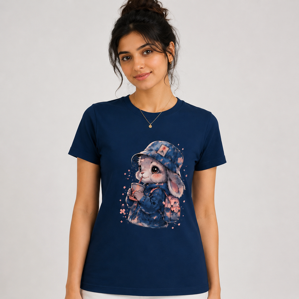 Tokiyo Lifestyle Women Regular T-Shirt - TRTWO002 - Airforce - Image 1