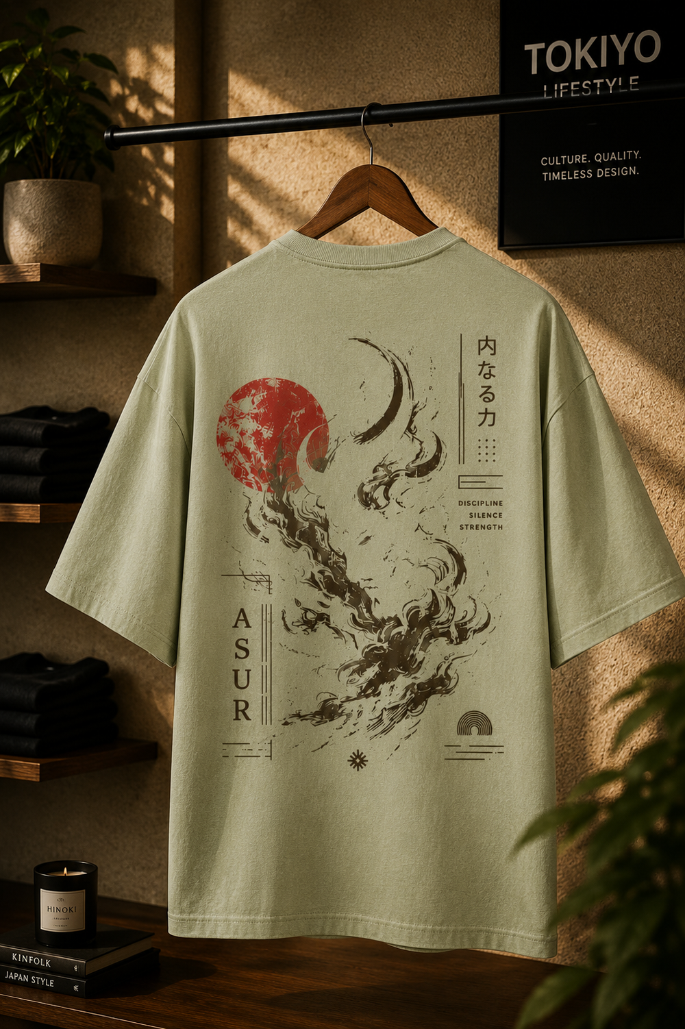 Tokiyo Lifestyle Oversized T-Shirt - TOTM028 - Pista